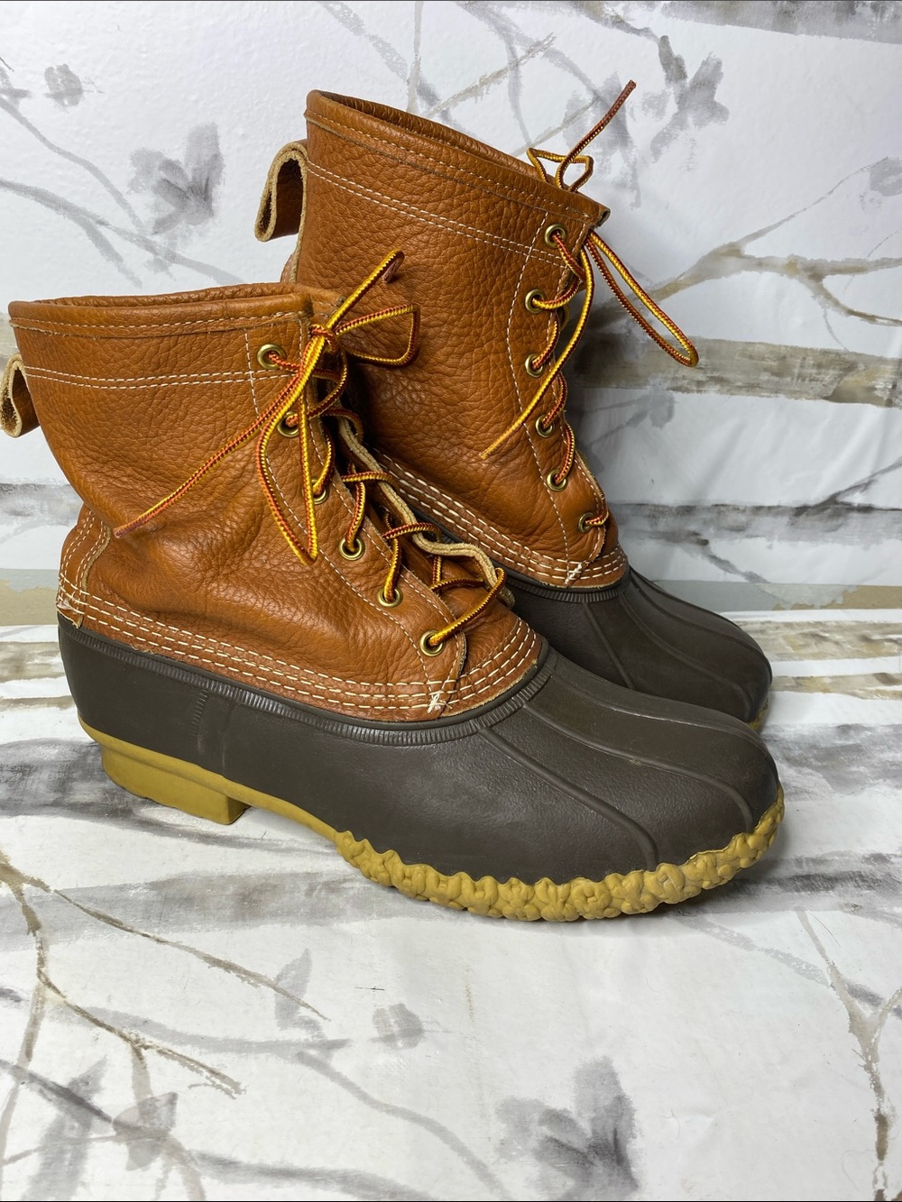 LL Bean Plaid Flannel Lined Bean Boots